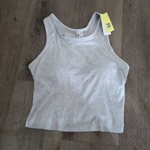 NWT All In Motion Women’s XXL Support Tank Top Gray Ribbed Razorback Pads $25